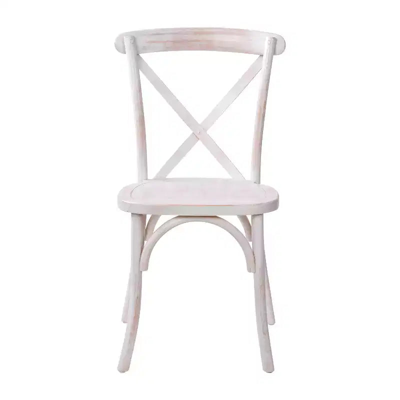2-Pack X-Back Dining Chair in Driftwood Finish