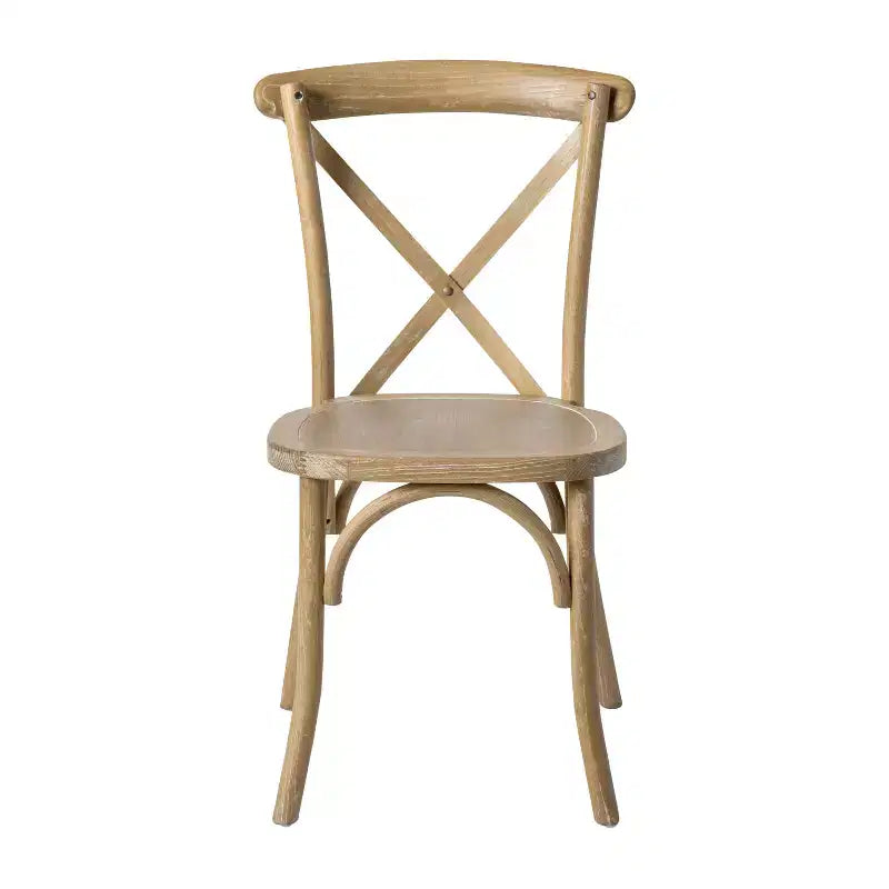2-Pack X-Back Dining Chair in Driftwood Finish