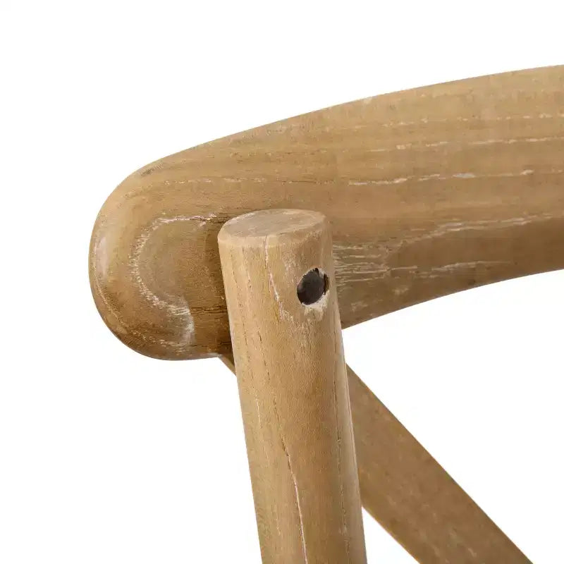2-Pack X-Back Dining Chair in Driftwood Finish