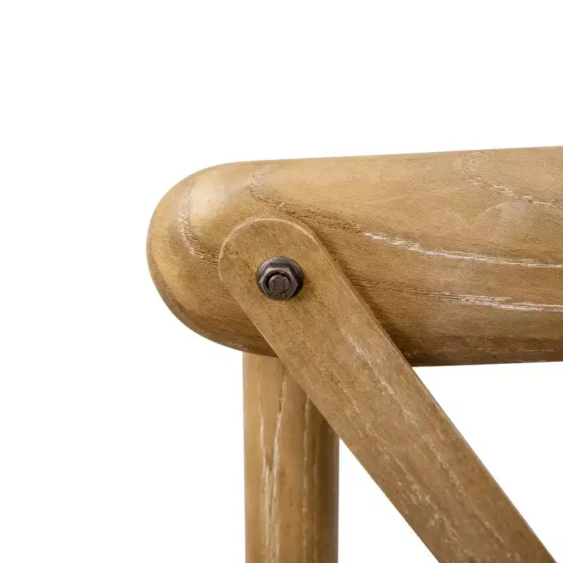 2-Pack X-Back Dining Chair in Driftwood Finish