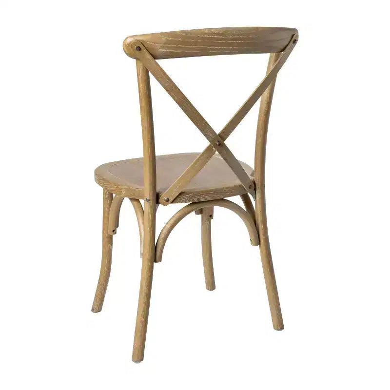 2-Pack X-Back Dining Chair in Driftwood Finish
