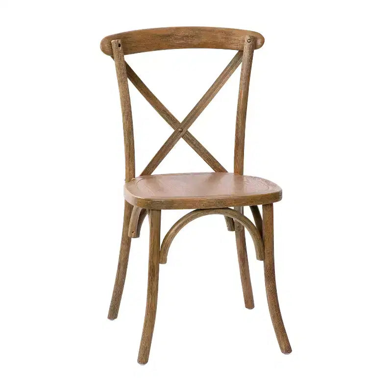 2-Pack X-Back Dining Chair in Driftwood Finish