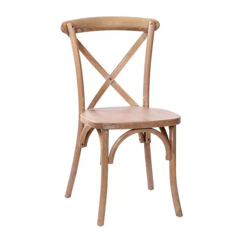2-Pack X-Back Dining Chair in Driftwood Finish