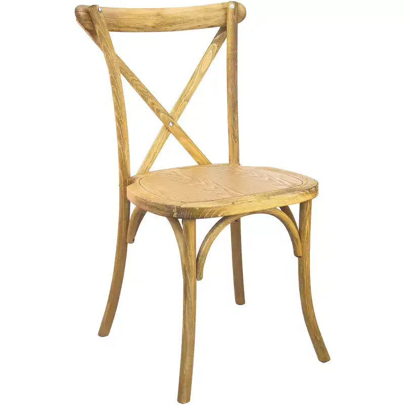 2-Pack X-Back Dining Chair in Driftwood Finish