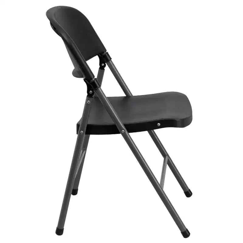 2-Pack Foldable Plastic Chair, 330 lb Capacity, Granite White