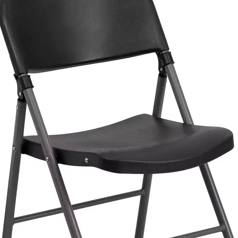 2-Pack Foldable Plastic Chair, 330 lb Capacity, Granite White