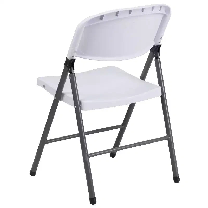 2-Pack Foldable Plastic Chair, 330 lb Capacity, Granite White