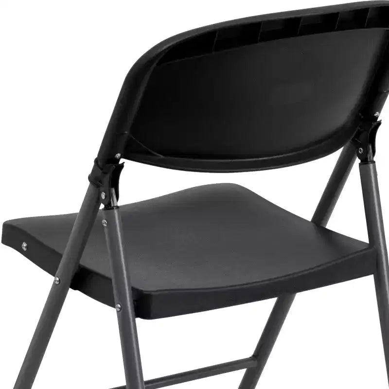 2-Pack Foldable Plastic Chair, 330 lb Capacity, Granite White