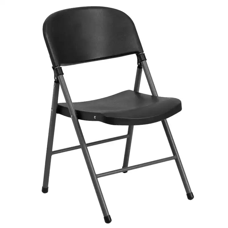 2-Pack Foldable Plastic Chair, 330 lb Capacity, Granite White
