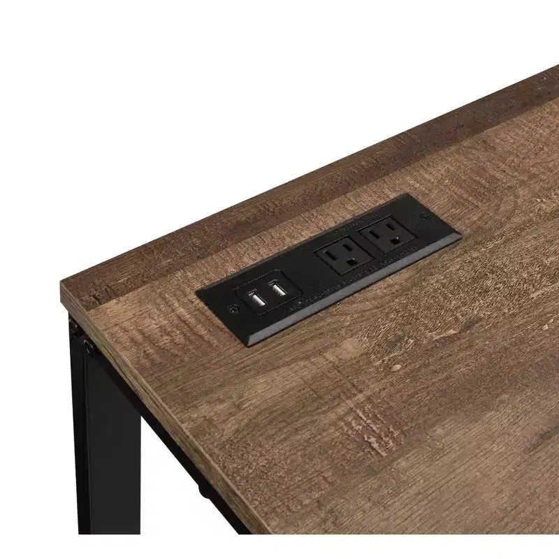 Writing Desk with Built-In USB Port
