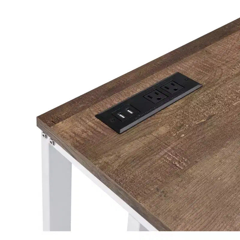 Writing Desk with Built-In USB Port