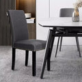 Ensemble de 2 chaises de salle à manger rembourrées en tissu avec clous décoratifs