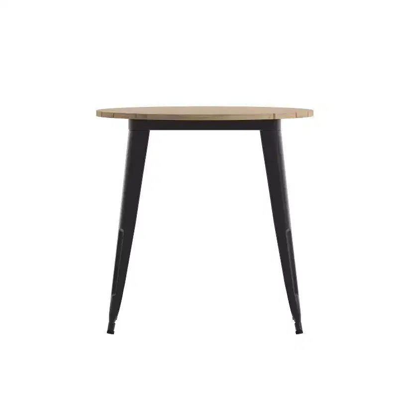 30" Round Indoor/Outdoor Dining Table with All-Weather Poly Resin Top
