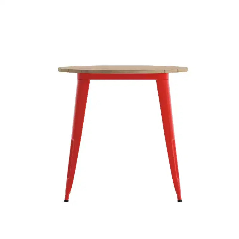 30" Round Indoor/Outdoor Dining Table with All-Weather Poly Resin Top