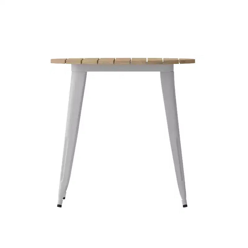 30" Round Indoor/Outdoor Dining Table with All-Weather Poly Resin Top