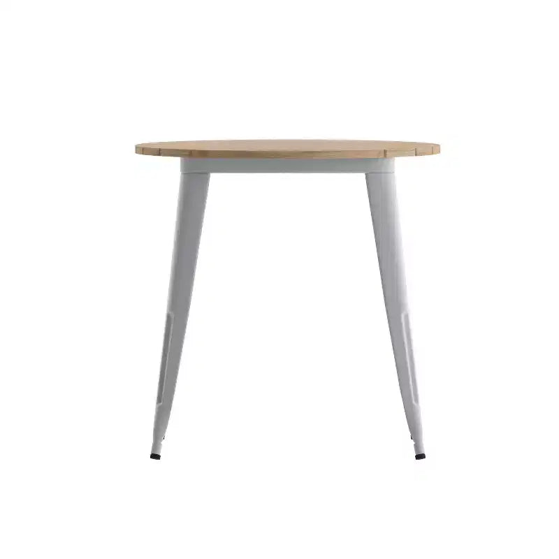 30" Round Indoor/Outdoor Dining Table with All-Weather Poly Resin Top