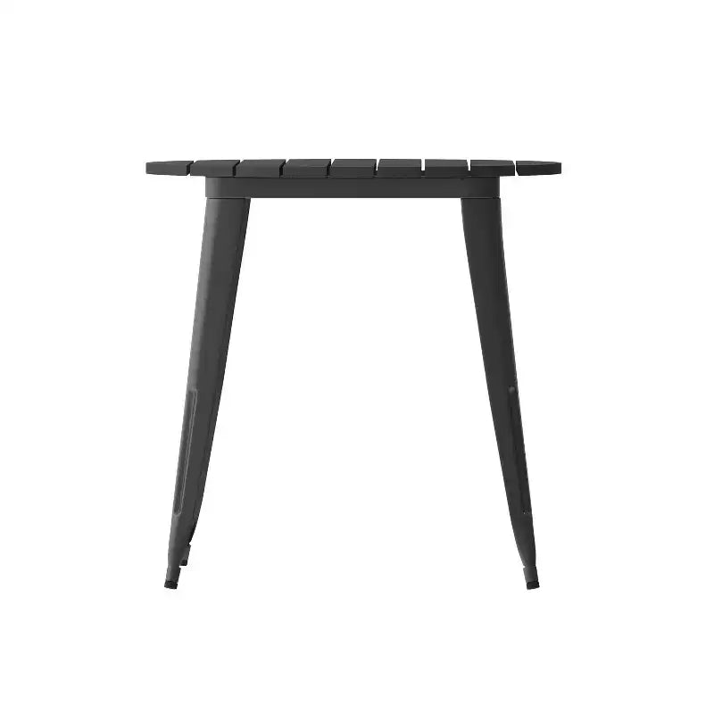 30" Round Indoor/Outdoor Dining Table with All-Weather Poly Resin Top
