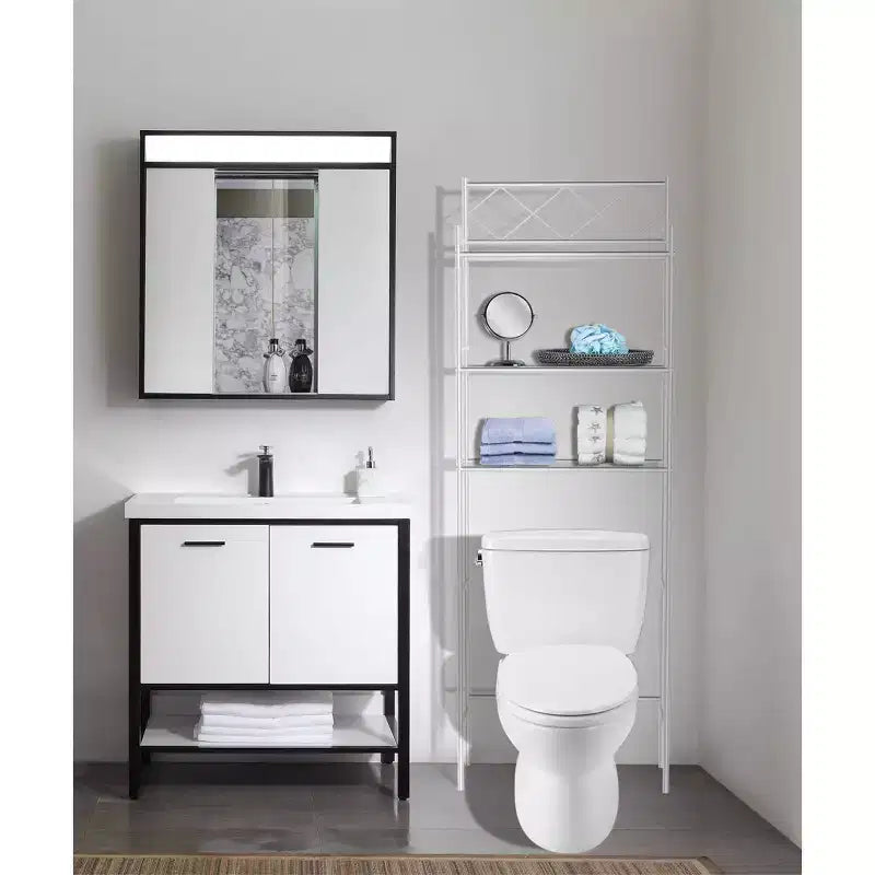 Metal Over-the-Toilet Space Saver Organizer with 3 Shelves