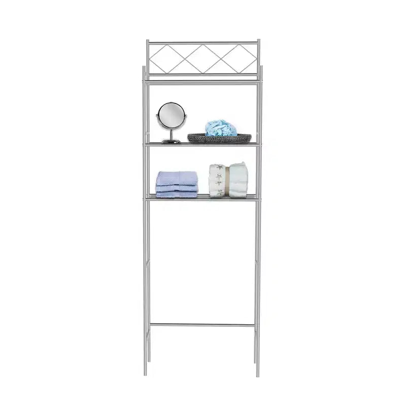 Metal Over-the-Toilet Space Saver Organizer with 3 Shelves
