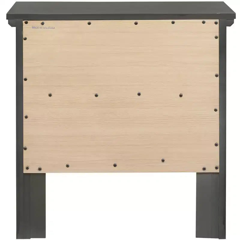 2-Drawer Nightstand with Round Nickel Handles
