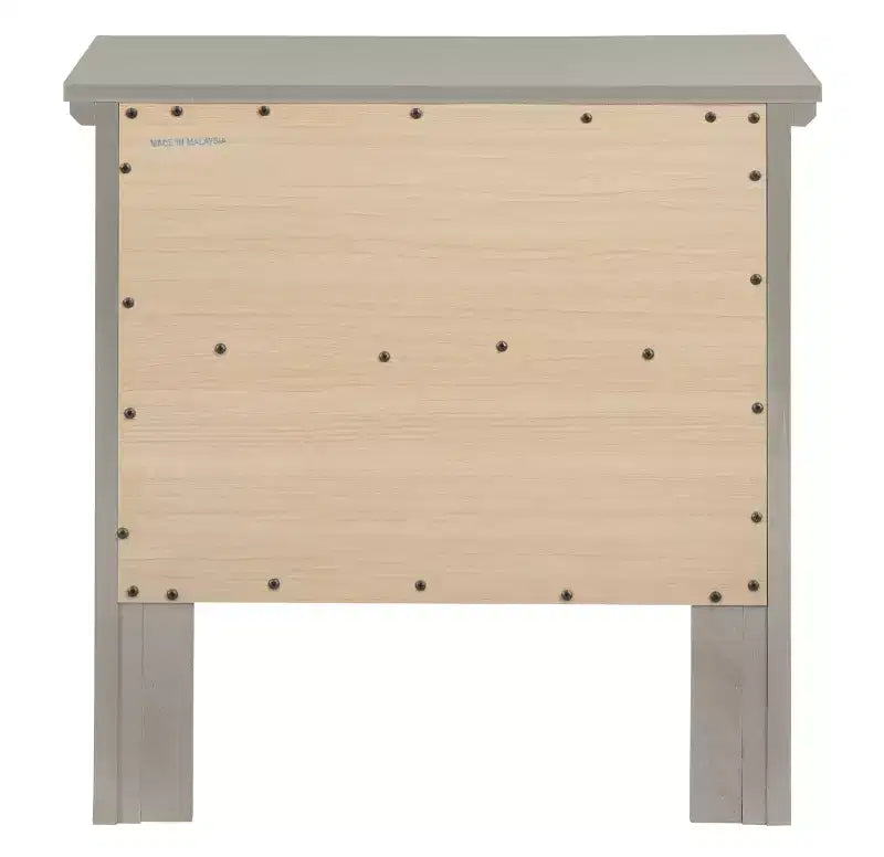 2-Drawer Nightstand with Round Nickel Handles