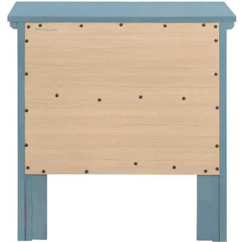 2-Drawer Nightstand with Round Nickel Handles