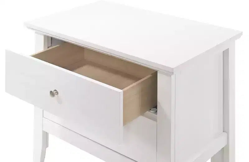 2-Drawer Nightstand with Round Nickel Handles