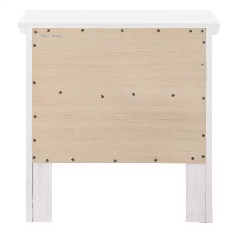 2-Drawer Nightstand with Round Nickel Handles