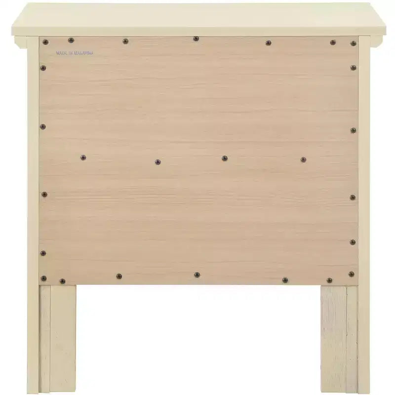 2-Drawer Nightstand with Round Nickel Handles