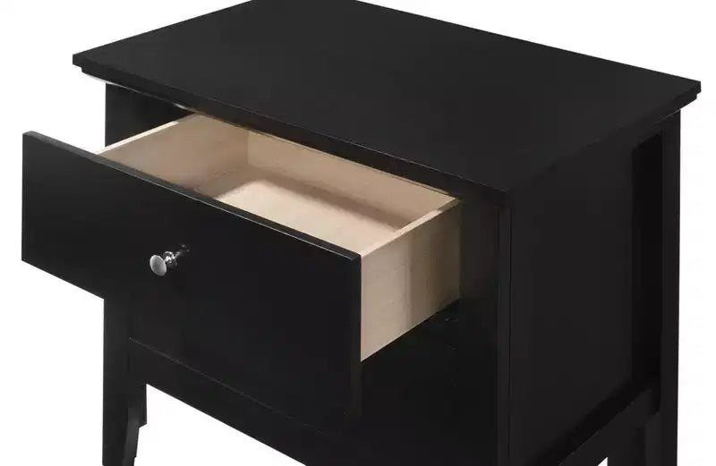 2-Drawer Nightstand with Round Nickel Handles