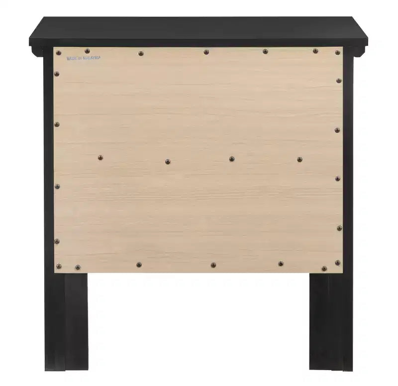 2-Drawer Nightstand with Round Nickel Handles