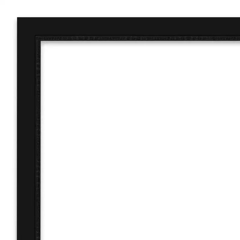 Petite Bevel Bathroom Wall Mirror with Black Narrow Frame
