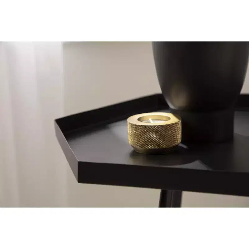 Hexagon Side Table with Black Metal Frame & White Basin