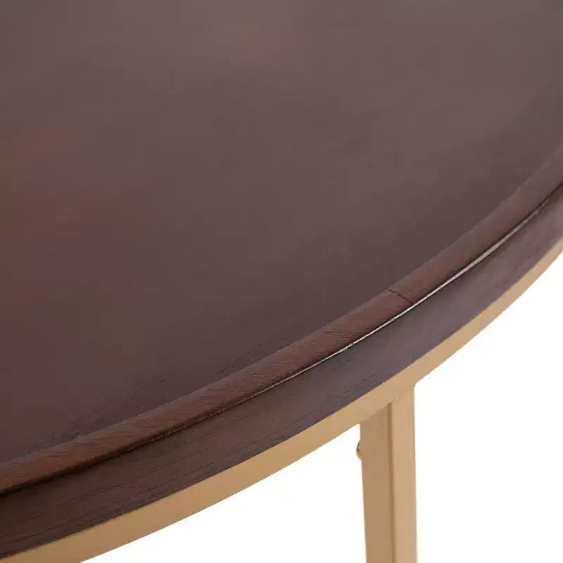 Half-Circle Console Table with Satin Black Finish